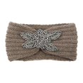 thumbnail image 1 of Diadema De Lana Tejida Con Incrustaciones De Diamantes Y Cuatro Hojas Diadema Deportiva Para El Pelo Oreja Con Cubre Cabeza Hecho A Mano Accesorios Para El Pelo Tejidos, 1 of 5