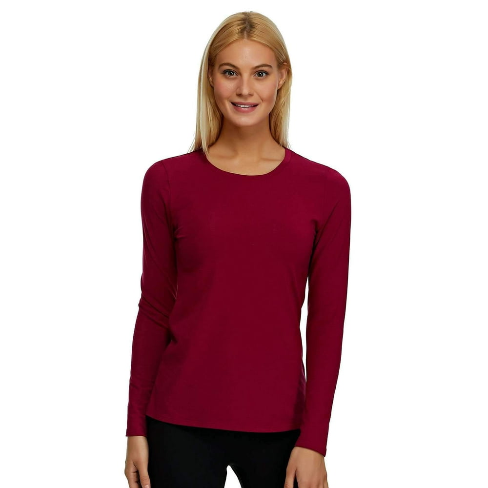 Felina - Felina | Long Sleeve Crew Neck Shirt | Cotton & Modal (Beet ...