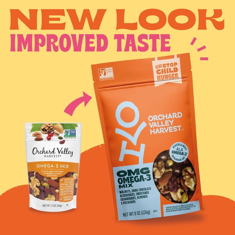 Orchard Valley Harvest, Gluten Free OMG Omega-3 Mix, 8 oz