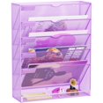 thumbnail image 1 of Organizador de archivos de pared GDINDINFAN de metal de 6 niveles color morado, 1 of 7