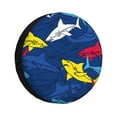 thumbnail image 2 of Balery Cartoon Shark Tire Covers - Tough Tire Wheel Protector for Truck, SUV, Trailer, Camper, RV -15 inch, 2 of 8