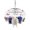 White, variant on Outdoor Tablecloth with Umbrella Hole Zipper Happy Independence Day Round Tablecloth 54" Waterproof Table Cloth 4th of July Rustic Floral Leaves Berries Patio Table Cover Tablecloths for Picnic