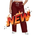 thumbnail image 7 of Womens Pants Wide Leg Tall Long legs Sweatpants Baggy Drawstring Low Rise Lounge Pants Full Joggers with Pockets Pants for Women, 7 of 7