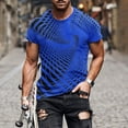 thumbnail image 2 of KIHOUT Men's Cotton Blend Short Sleeve Crew Neck T Shirts, Full Printed Shirts Casual Workout Sports Tops Blosue for Men, 2 of 5