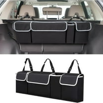Large Capacity Car Trunk Organizer Back Seat Storage Bag, Multi-Purpose Foldable Auto Storage Pouch for SUV MPV Sedan