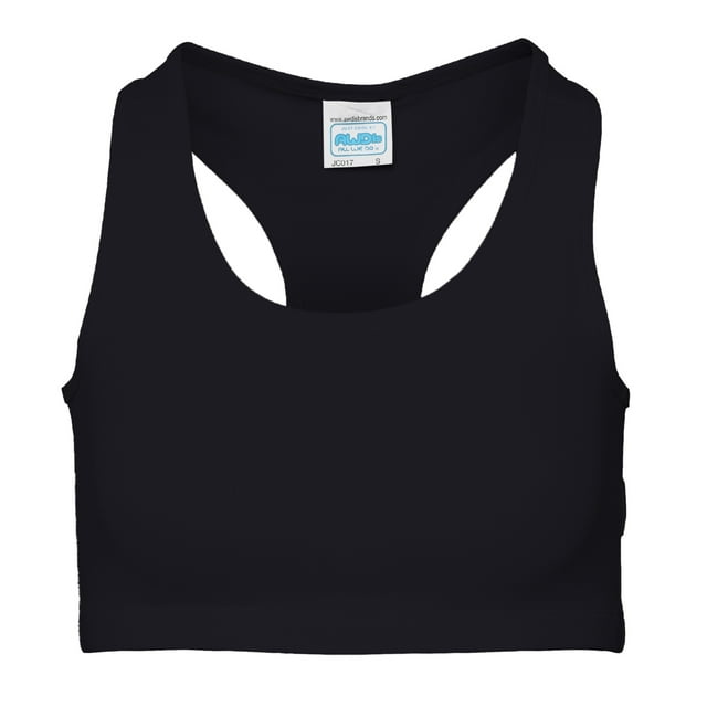 AWDis - Top deportivo sin mangas modelo Girlie para mujer (Negro Intenso)