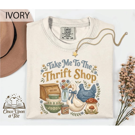 Take Me To The Thrift Shop T-Shirt, Vintage Thrifting Unisex T-Shirt, Retro Graphic Top, Funny Thrift Lover Sweatshirt