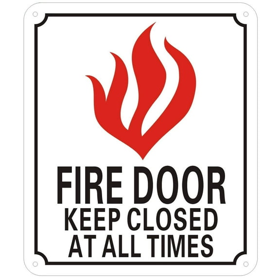 FIRE DOOR KEEP CLOSED SIGN -Reflective !!! ( ALUMINUM 6X7)