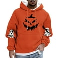 thumbnail image 2 of FDGIU Men's Halloween Hoodies - Oversized Ghost Graphic Pullover, Loose Fit Long Sleeve Sweatshirt, Casual Spooky Fall Outfit, 2 of 5