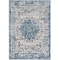 thumbnail image 1 of Unique Loom Aberdeen Collection Textured Traditional Vintage Tone Area Rug, 2 Feet 2 Inch x 3 Feet, Blue/Ivory, 1 of 1