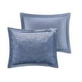 thumbnail image 4 of King/Cal King Blue Velvet Comforter Set with Diamond Quilting, Includes Comforter, 2 Shams & Decorative Pillow, Hypoallergenic, 4 of 15
