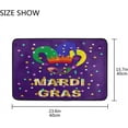 thumbnail image 7 of GZHJMY Mardi Gras Door mat Non Slip Floor Door Rug, Soft Floor Mat for Kitchen Garden Bedroom Indoor Outdoor Entrance Home Holiday Decoration 23.6" x15.7", 7 of 7