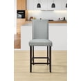 thumbnail image 4 of HMD Macon 5 Piece Counter Height Dining Set, Cappuccino, Gray/Cappuccino, 4 of 9