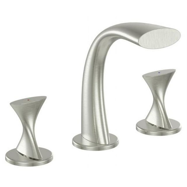 2 Handle Brushed Nickel Lavatory Widespread Faucet