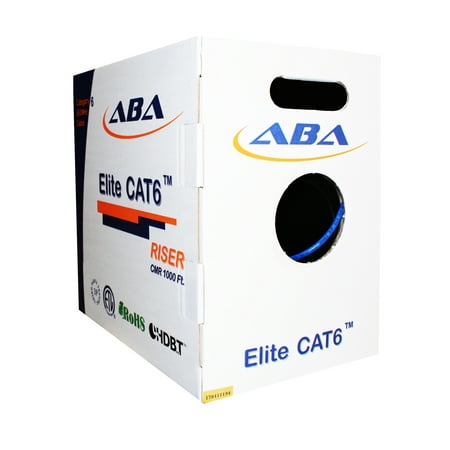infinity cable cat6 cmr riser 23awg utp  1000ft  550mhz solid  100% bare copper  ul certified  easy to pull (reelex ii) box  ethernet cable  blue price history on PriceWatchPro