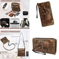 thumbnail image 4 of ZUXONGSY Elephant Flower Print PU Leather Crossbody Hobo Bag and Wallet Set for Women, Adjustable Strap, Perfect for Travel, Work & Shopping, 4 of 5