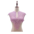 thumbnail image 1 of Fairnull Lace Fake Collar Embroidered Corsage Hollow Design Big Flowers Detachable Front / Back Collar Lace Applique Female Charm for Sewing Shop, 1 of 9