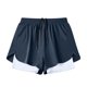 thumbnail image 4 of pstuiky Pantalones cortos para hombre, Pantalones cortos deportivos de doble capa para hombre, de color liso Pantalones cortos de entrenamiento, 4 of 6