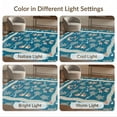 thumbnail image 7 of ODIKA 2'x3' Ultra-Soft Accent Mat, Wave Beachy Border Entry Themed Teal Bathroom Nautical Turtle Ocean Playful None Washable, Bare feet friendly, Easy Care Indoor rug for Bedside, Footrest, 7 of 7