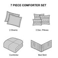 thumbnail image 3 of Porch & Den  Summerwood Solid Color Fringe Stripe 7-piece Comforter Set Navy King Adult, Teen & Dorm Solid Color Glam, Designer, Modern & Contemporary, 3 of 5