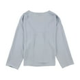 thumbnail image 2 of ALFANI Womens Light Blue Flared Long Sleeve Scoop Neck Blouse XL, 2 of 2