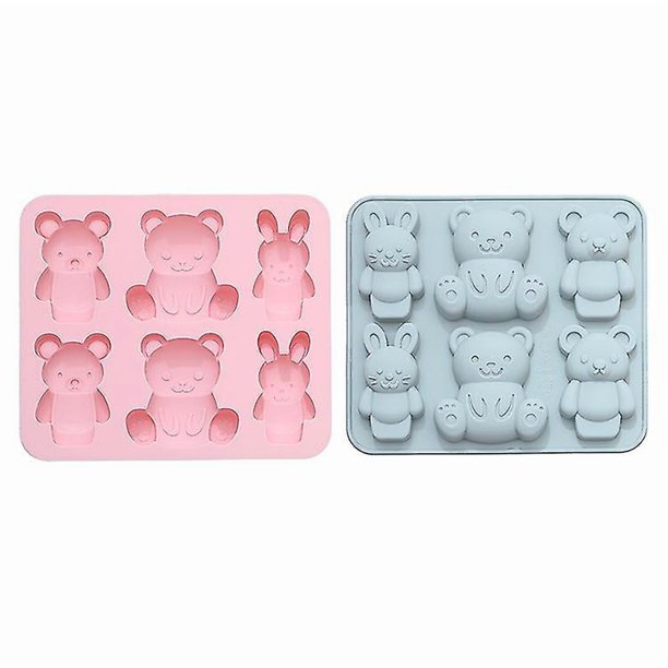 2 Pack Silicone Gummy Bear Molds,Jello Molds for Kids - Make Large Candy and Chocolate Bears;Jelly,Gelatin,Soap,Ice Molds