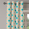 thumbnail image 2 of Ambesonne Teal Grommet Curtain, Oriental Eastern Design, 50" x 96", Mustard Teal and Grey, 2 of 6