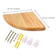 thumbnail image 2 of Luxshiny 1Set Small Wooden Corner Shelf Adhesive Floating Wall Mounted Storage Shelf Khaki, 2 of 8