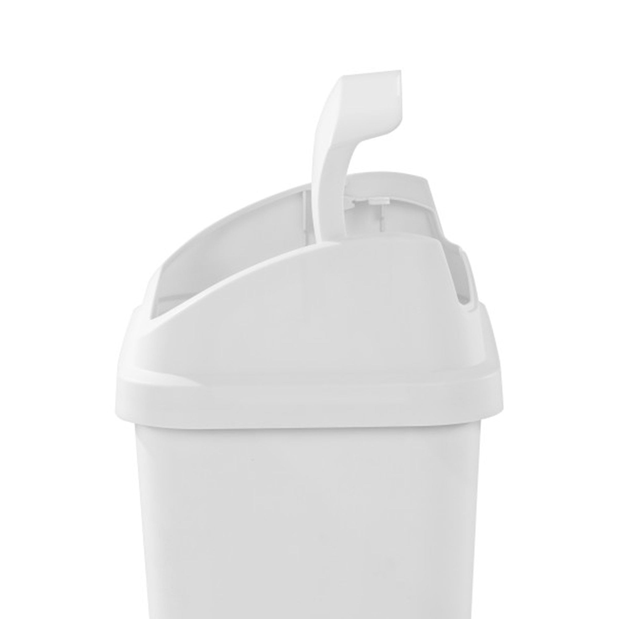 ホワイト・トラッシュ／WHITE TRASH Sterilite 13 Gal Swing Top Kitchen Garbage Bin - White