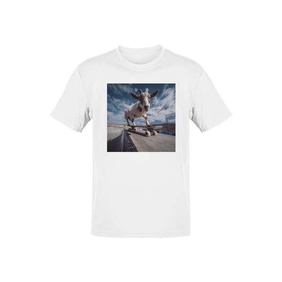 Skateboarding Goat Adventure Scene Men's T-shirt