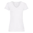 thumbnail image 1 of Womens Value Fitted V-Neck Short Sleeve Casual T-Shirt, 1 of 2