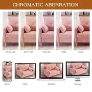 BedLuxury 47'' Wide Loveseat, 2-seat Chenille sofa with 2 Pillows for Living Room and Small Spaces, Pink