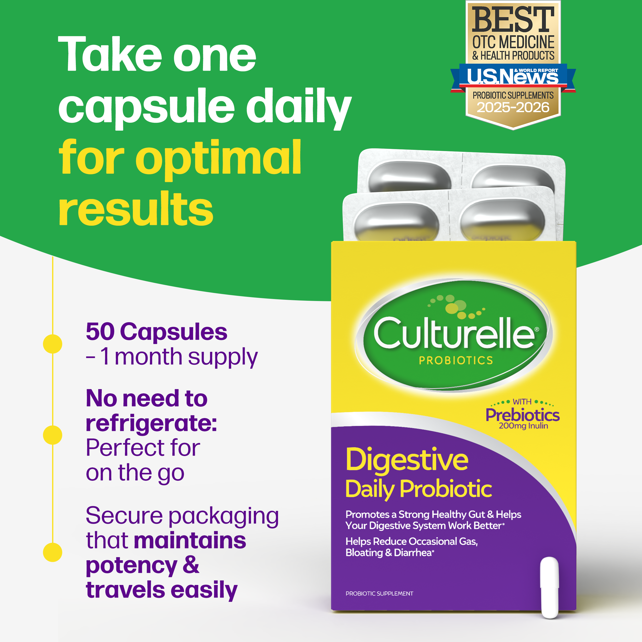 Culturelle Probiotics Digestive Support, 50 Count photo 5