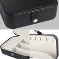 thumbnail image 7 of Wattne Travel Jewelry Box, Small Portable Jewelry Organizer Mini Jewelry Case for Women, Earing Organizer, Leather Portable Jewelry Storage Boxes for Rings Earrings Necklaces Bracelets (Black), 7 of 7