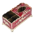 thumbnail image 4 of Soporte para caja de pañuelos ANGGREK Con Flor Dorada Y rosa Esmalte Acrílico para baño, 4 of 7