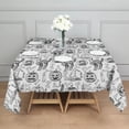 thumbnail image 3 of Halloween Doodle Icons Pattern Square Tablecloth,Waterproof Square Table Cover,Wipeable Spillproof Washable Table Cover for Home Kitchen Party Decor 60"x60"(152x152cm), 3 of 6