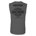 thumbnail image 2 of Harley-Davidson Men's Open Bar & Shield Sleeveless Muscle Shirt, Charcoal (XL), Harley Davidson, 2 of 2