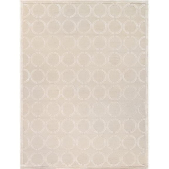 Edgy Collection Hand-Tufted Silk & Wool Area Rug - Ivory - 7' 9' X 9' 9'