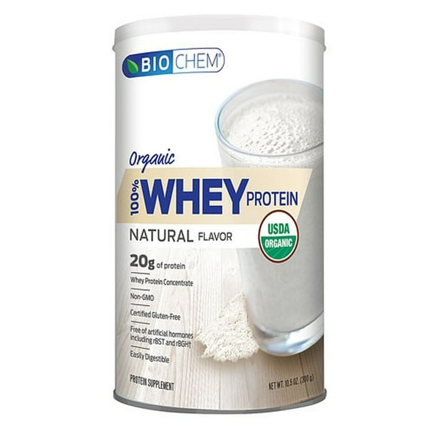 Biochem 100 Whey Protein, Organic Natural, 10.5 Oz