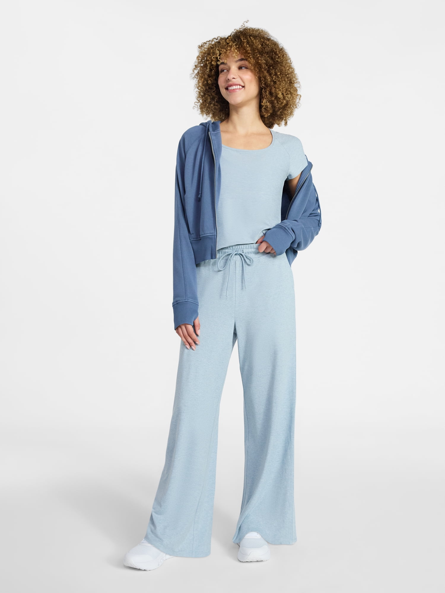 Athletic Works Women's and Women's Plus ButterCore Lightweight Wide Leg Pants, Sizes XS-4X