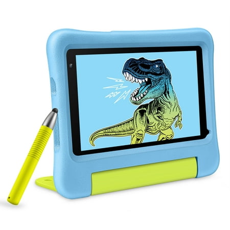 VANKYO MatrixPad S7 Kids Tablet 7 inch IPS HD Touch Screen, 2GB RAM 32GB ROM, Kidoz Pre Installed, Android OS, WiFi, Kid-Proof, 5MP Camera, w/Stylus, Blue