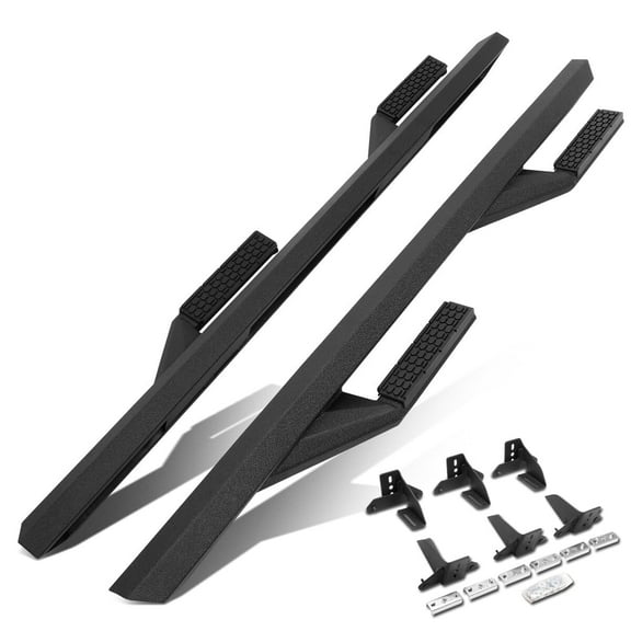 DNA Motoring For 18-22 Jeep Wrangler JL Unlimited 4DR Side Drop Step Nerf Bars Running Boards