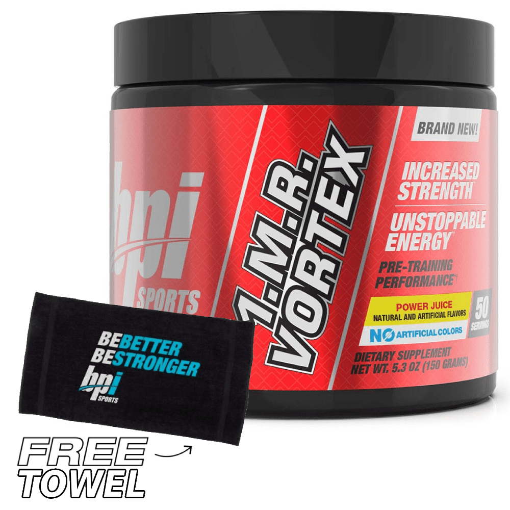 BPI Sports 1MR Vortex PreWorkout Powder, Power Juice, 50 Servings w
