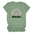 thumbnail image 2 of Camisetas QISIWOLE con letras para mujer, camisetas para mamá con refranes, camisetas casuales de manga corta con frases "Mama Life", liquidación por menos de $10, 2 of 3