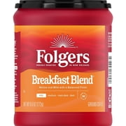 Pack of 2 Folgers Breakfast Blend Mild Roast Ground Coffee, 9.6 oz (Package May Vary)