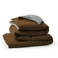 thumbnail image 4 of Bedding Comforter Full Size, Duvet Insert, Quilted Comforter with Corner Tabs, All Season Lightweight Quilt, Down Alternative Hotel Comforter Full Size 82X86 Brown/Silver, 4 of 8