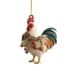 thumbnail image 2 of Adorno navideño de gallo | Decoración de árbol de pollo acrílico 2D con purpurina | Decoración navideña rústica para coleccionistas, 2 of 6