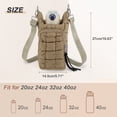 thumbnail image 5 of Unique Bargains Water Bottle Carrier Bag Convenient and Durable Crossbody Water Bottle Holder for Hiking Cycling  Khaki, 5 of 7