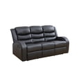 thumbnail image 2 of Aukfa 73" Triple Recliner Chair Overstuffed 3 Seater RV Sofa, Home Theater Seating, Leather, Black, 2 of 10