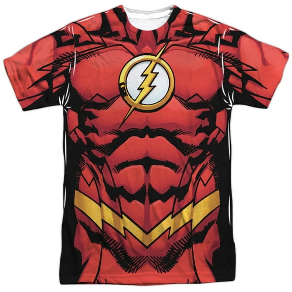 Justice League Of America Men's  Flash 52 Sublimation T-shirt White